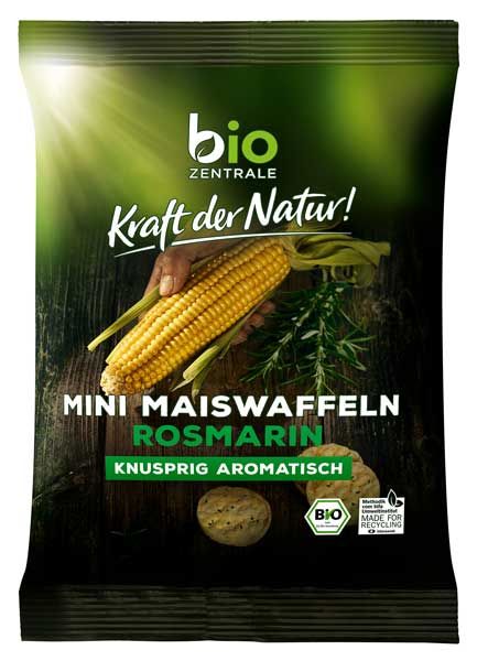 biozentrale Mini Maiswaffeln Rosmarin bio 50g