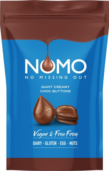 NOMO Vegane Giant Buttons Creamy Choc 110g