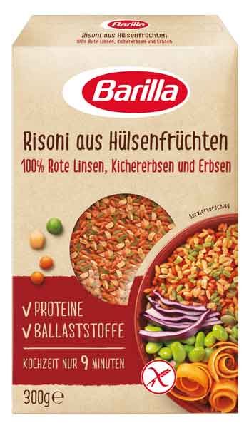 Barilla Risoni Rote Linsen, Kichererbsen und Erbsen 300g