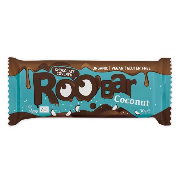 Roo'bar Riegel Kokos mit Schokoüberzug bio 30g