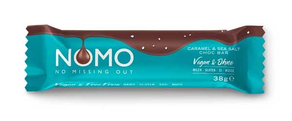 NOMO Veganer Schokoriegel Caramel & Sea Salt 38g