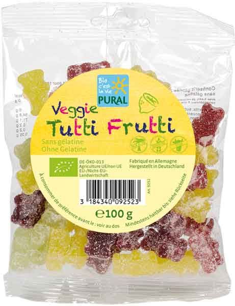 Pural Veggie Tutti Frutti Fruchtgelée Bärchen bio 100g