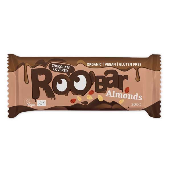 Roo'bar Riegel Mandel mit Schokoüberzug bio 30g