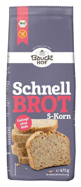 Bauckhof Schnellbrot 5-Korn glutenfrei