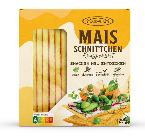 Maiswurm Knusperbrot Mais-Schnitten glutenfrei