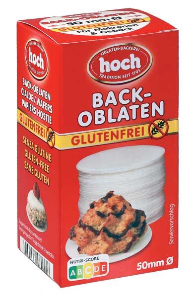 Hoch back-Oblaten 50mm glutenfrei