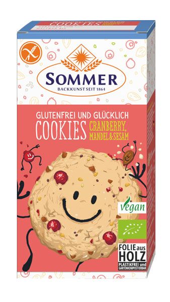 Sommer Cookies Cranberry, Mandel & Sesam glutenfrei