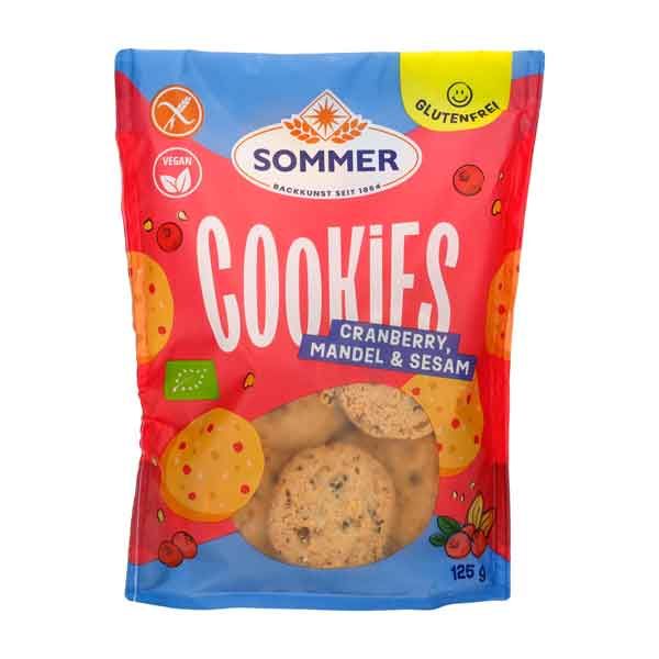 Sommer Cookies Cranberry, Mandel & Sesam glutenfrei