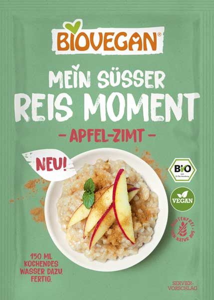 Biovegan Mein Süsser Reis Moment Apfel-Zimt bio 58g