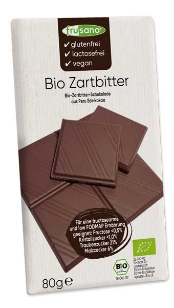 Frusano Bio-Zartbitter-Schokolade fructosefrei