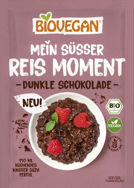 Biovegan Mein Süsser Reis Moment Dunkle Schokolade bio 60g
