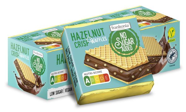 Frankonia No Sugar Added Hazelnut Crisp Waffles