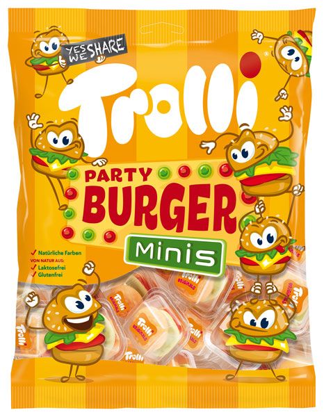 Trolli Party Burger Minis laktosefrei glutenfrei