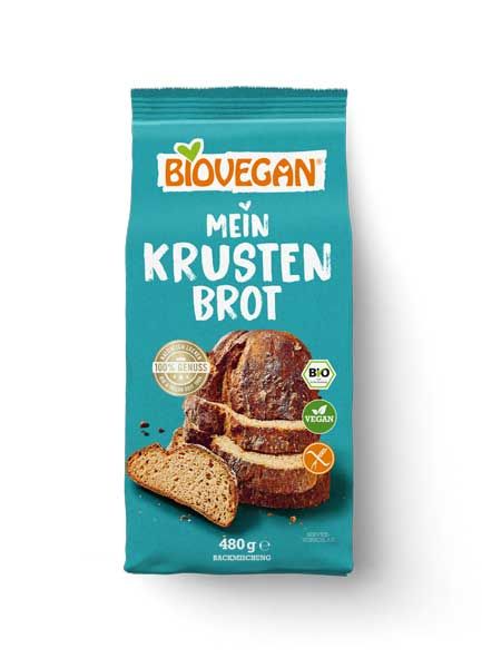 Biovegan Krustenbrot Backmischung glutenfrei