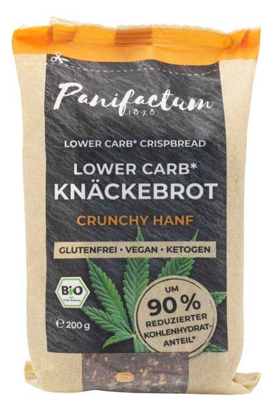 Panifactum Lowcarb* Knäckebrot Crunchy Hanf bio 200g