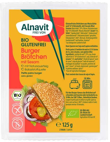 Alnavit Burger Brötchen bio 125g