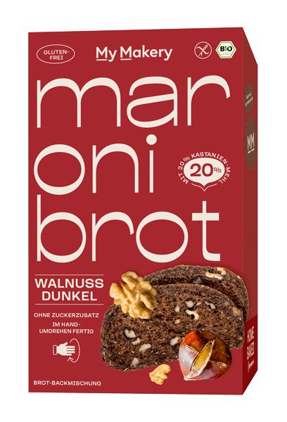 My Makery Maronibrot Dunkel Walnuss Brotbackmischung bio glutenfrei