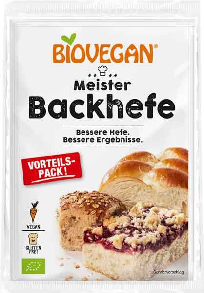 Biovegan Meister Backhefe 3er glutenfrei