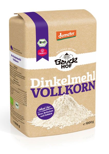 Bauckhof Dinkelmehl Vollkorn demeter