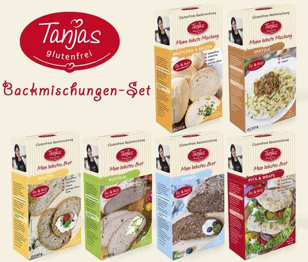 Tanjas glutenfrei Backmischungen Set glutenfrei