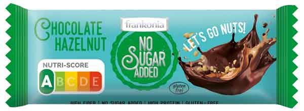 Frankonia No Sugar Added Chocolate Hazelnut Riegel glutenfrei