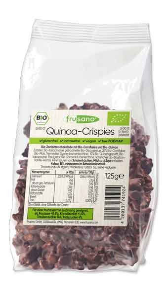 Frusano Bio-Quinoa-Crispies mit Zartbitterschokolade fructosefrei