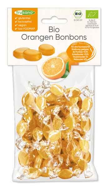 Frusano Bio-Orangen-Bonbons fructosefrei