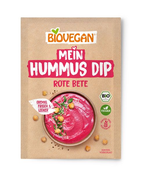 Biovegan Mein Hummus Dip Rote Beete bio vegan glutenfrei