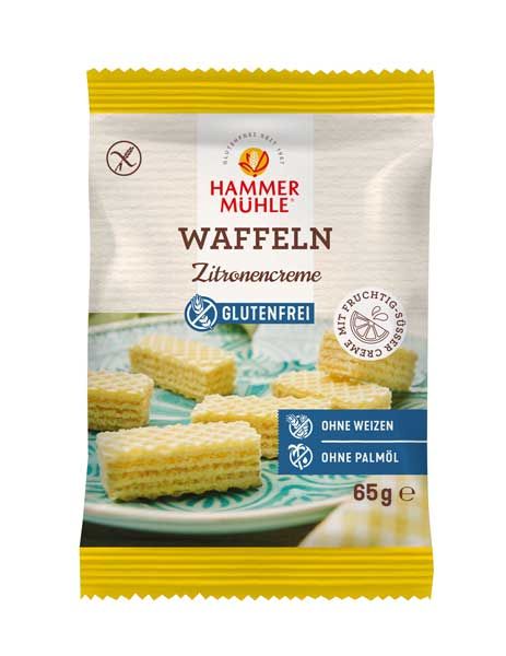 Hammermühle Zitrone Cremewaffeln glutenfrei