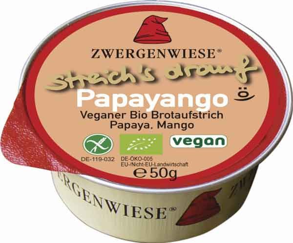 Zwergenwiese Streich's drauf Papayango vegan, glutenfrei