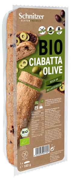 Schnitzer Ciabatta Olive Bio glutenfrei