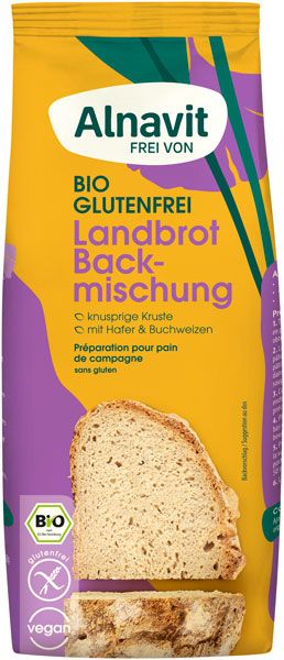 Alnavit Landbrot Backmischung glutenfrei