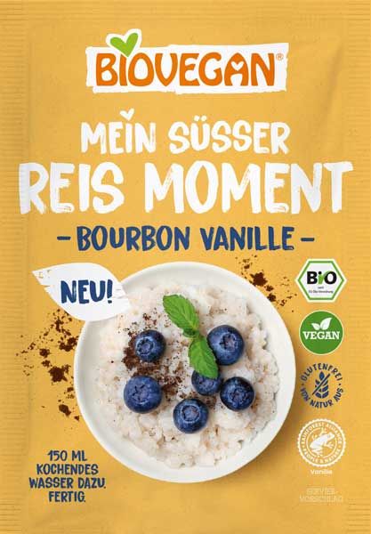 Biovegan Mein Süsser Reis Moment Bourbon Vanille bio 56g