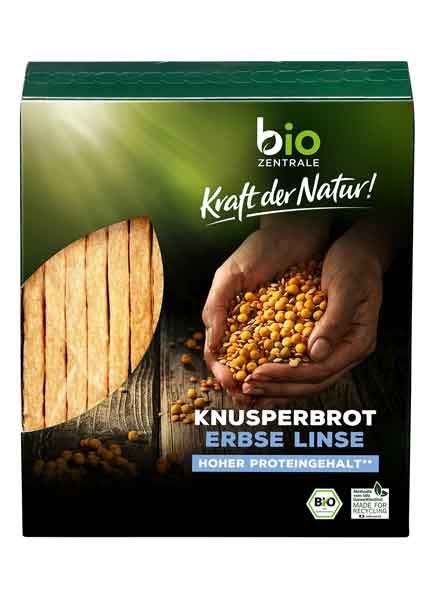 biozentrale Knusperbrot Erbse Linse bio 100g