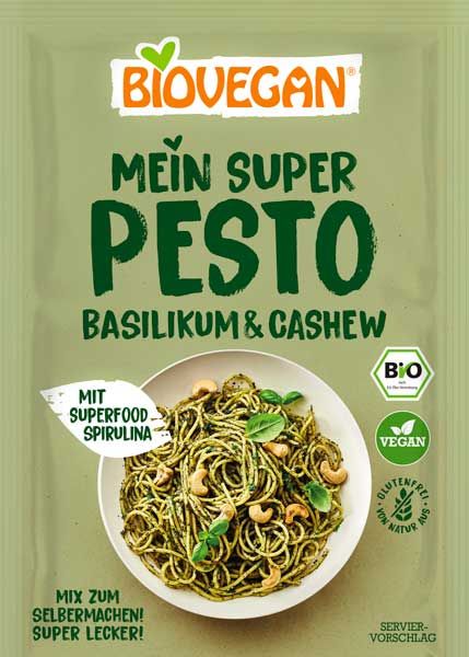Biovegan Pesto Basilikum & Cashew glutenfrei