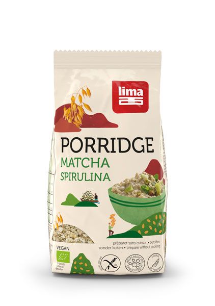 Lima Porridge Matcha Spirulina bio 350g