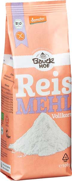 Bauckhof Reismehl Vollkorn glutenfrei