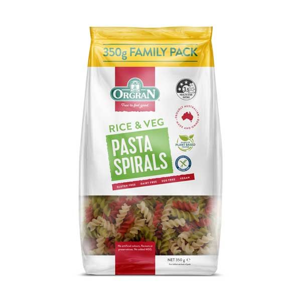 Orgran Reis & Gemüse Pasta Spiralen 350g
