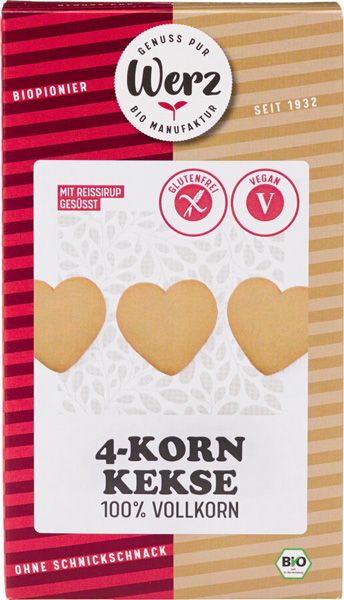 Werz 4 Korn Natur Keks glutenfrei