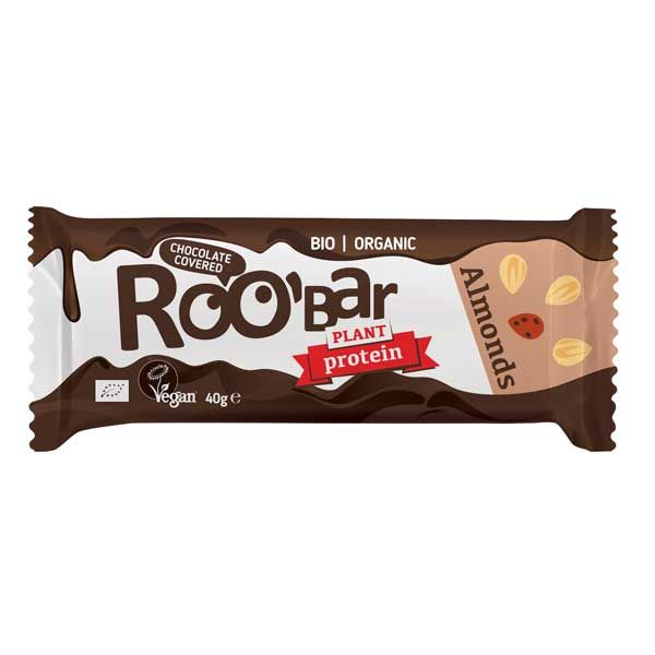 Roo'bar Riegel Protein Mandel mit Schokoüberzug glutenfrei