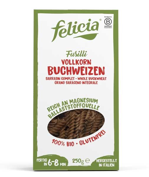 Felicia Buchweizen Fussili bio glutenfrei