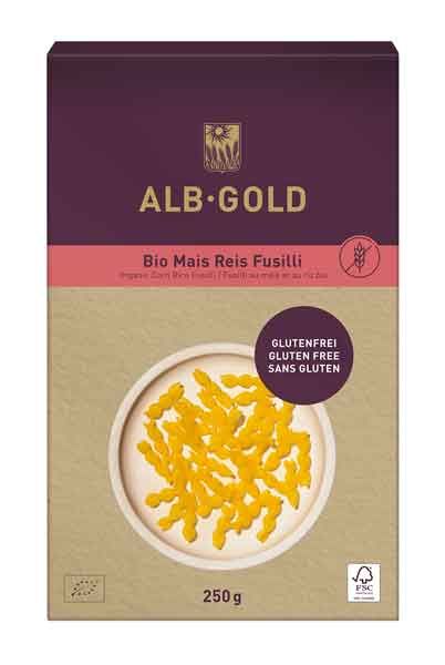 Alb-Gold glutenfrei Bio Mais Reis Fusilli 250g