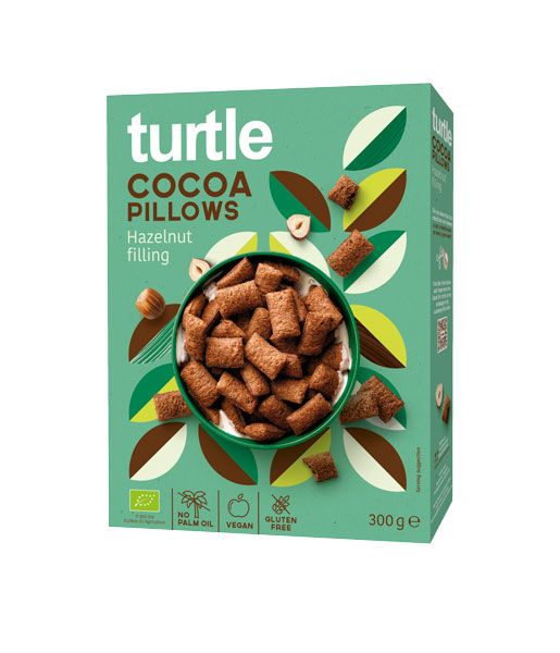 turtle Knusperkissen mit Haselnussfüllung bio glutenfrei