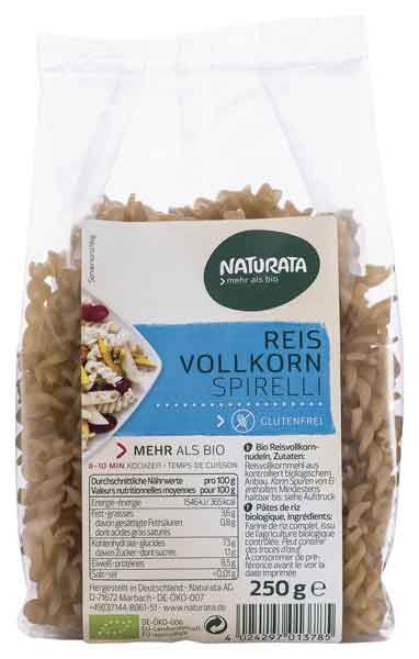 Naturata Reis Vollkorn Spirelli