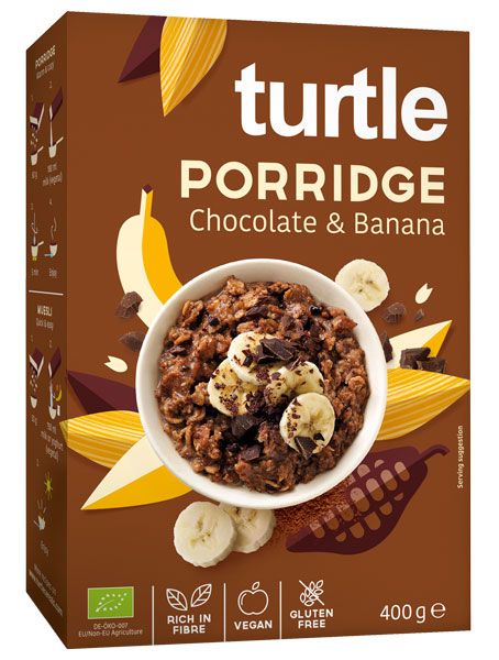 turtle Porridge Schoko Banane glutenfrei