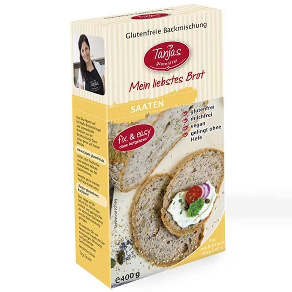 Tanjas glutenfrei Brotbackmischung Saaten