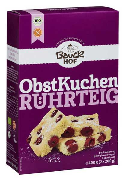 Bauckhof Obstkuchenteig glutenfrei