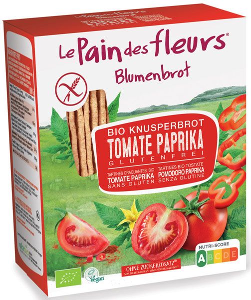 Blumenbrot Tomate Paprika glutenfrei